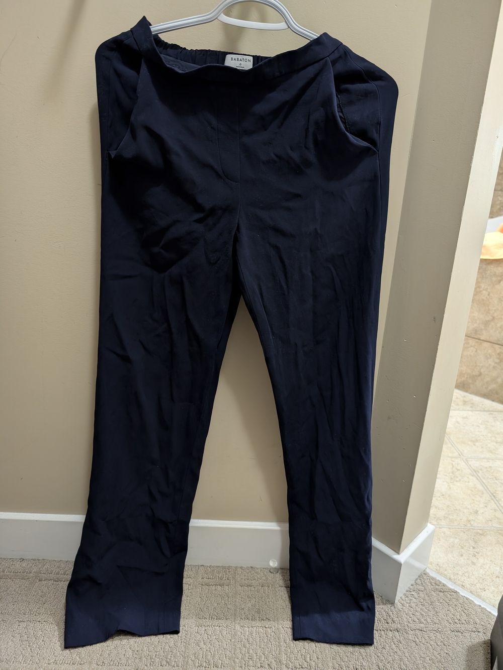 Babaton Straight Dark navy Blue Pants